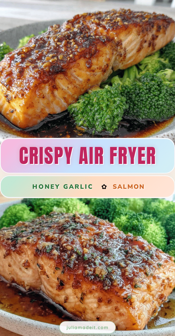crispy air fryer honey garlic salmon recipe