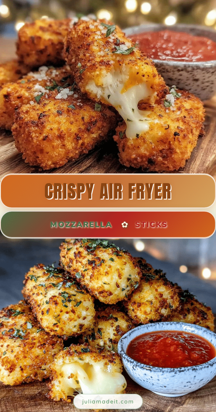 crispy air fryer mozzarella sticks recipe