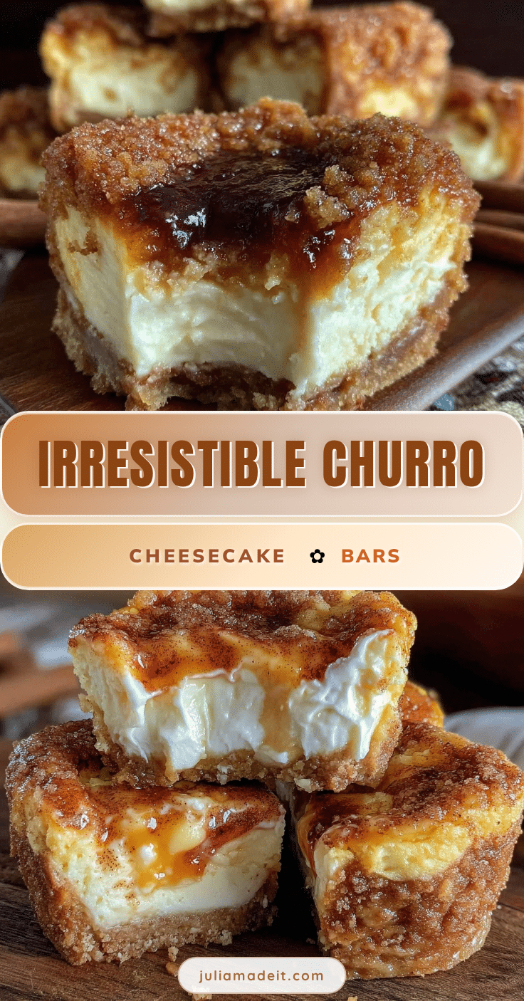crispy churro cheesecake bars recipe