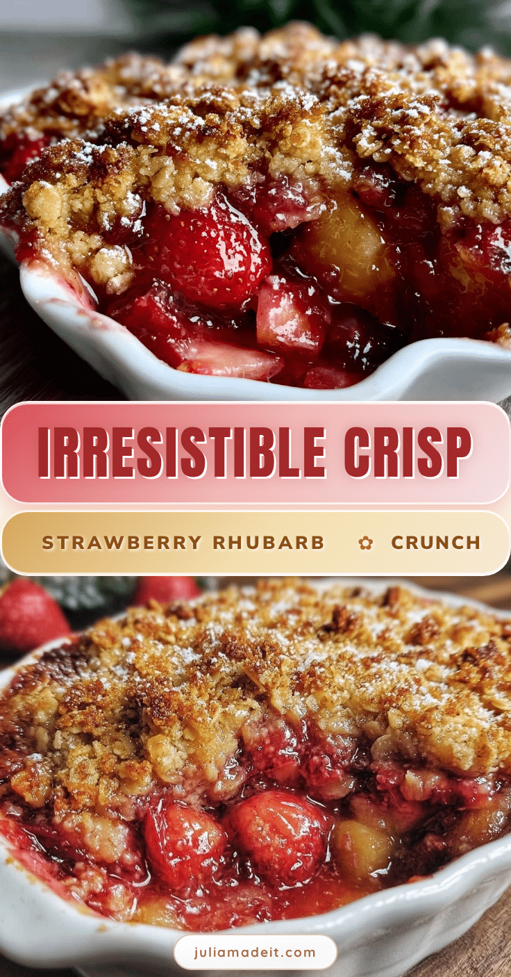 crispy strawberry rhubarb crisp recipe