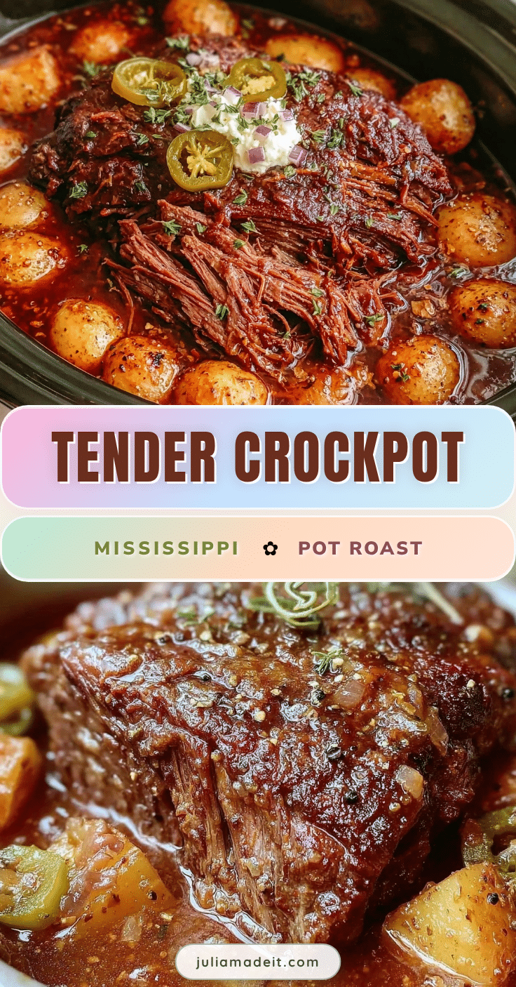 crockpot Mississippi pot roast recipe