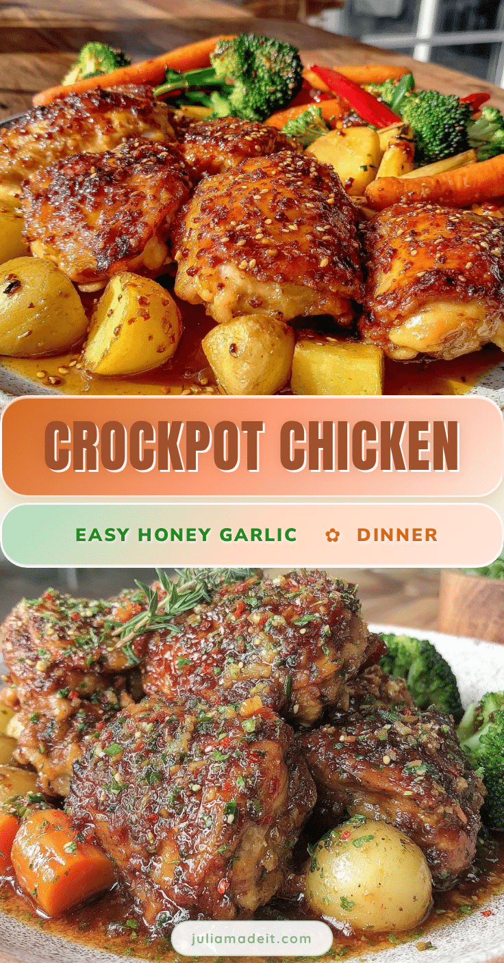 easy crockpot honey garlic chicken recipe