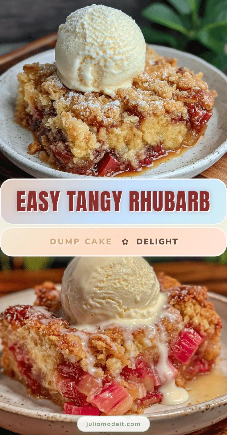 easy rhubarb dump cake recipe