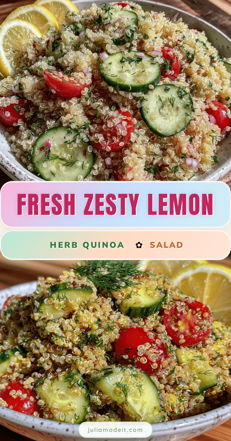 fresh lemon herb quinoa salad recipe
