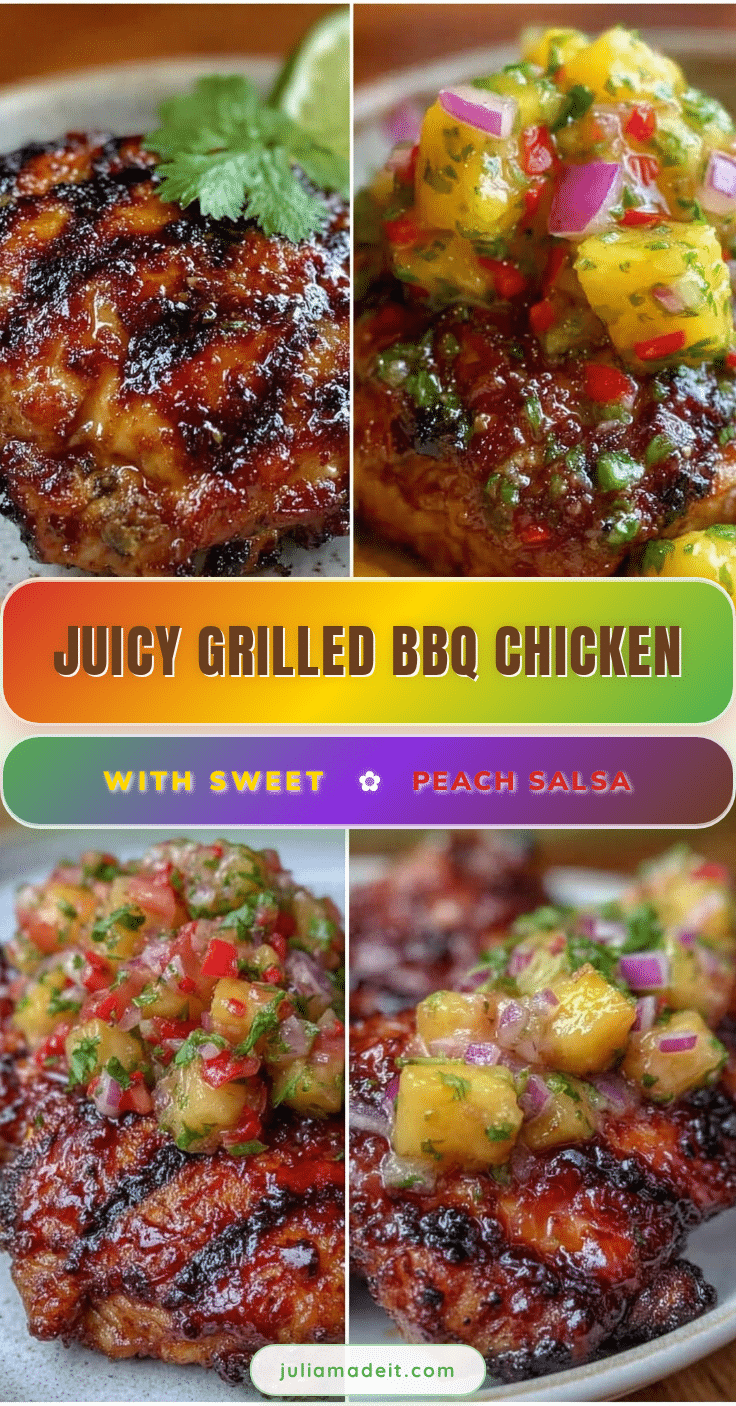 grilled bbq chicken with sweet peach salsa recipe