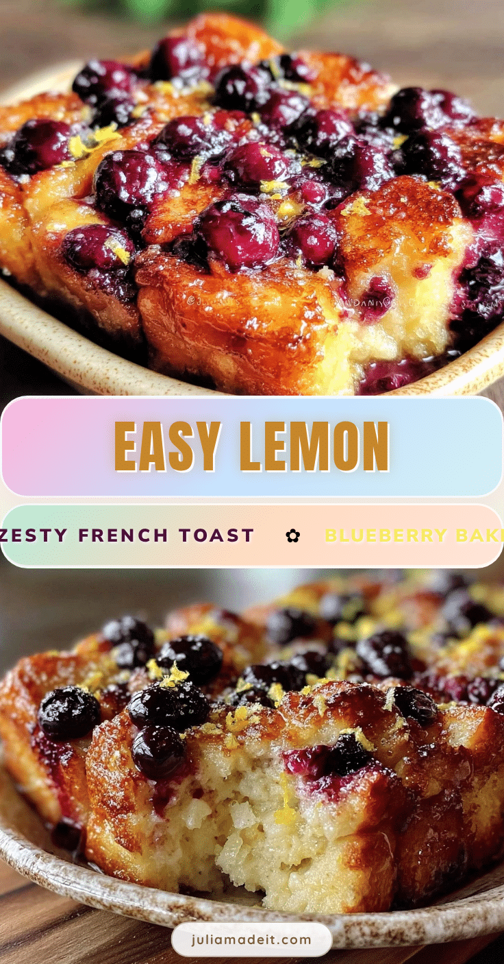 lemon blueberry french toast bake recipe