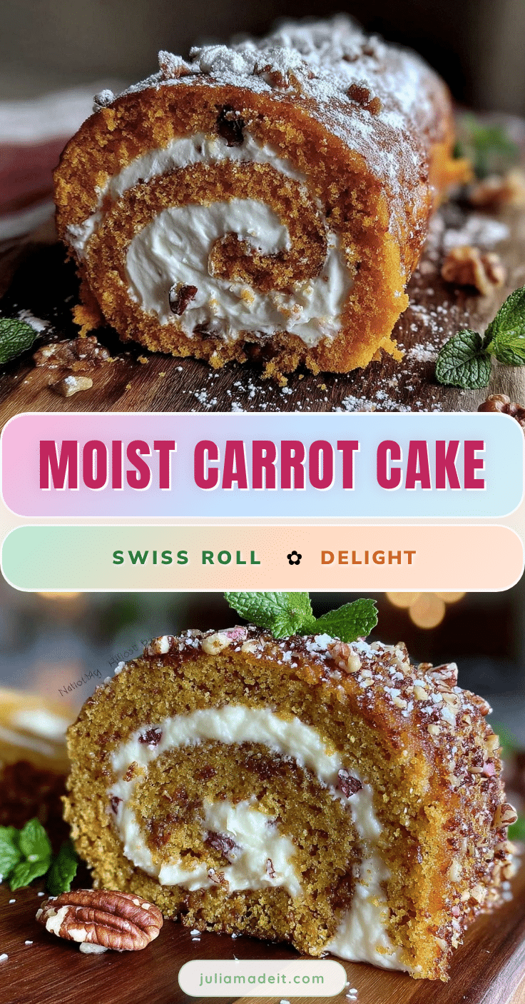 moist carrot cake swiss roll recipe