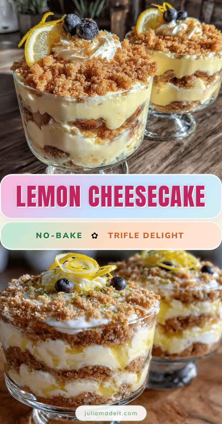 no bake lemon cheesecake trifle recipe
