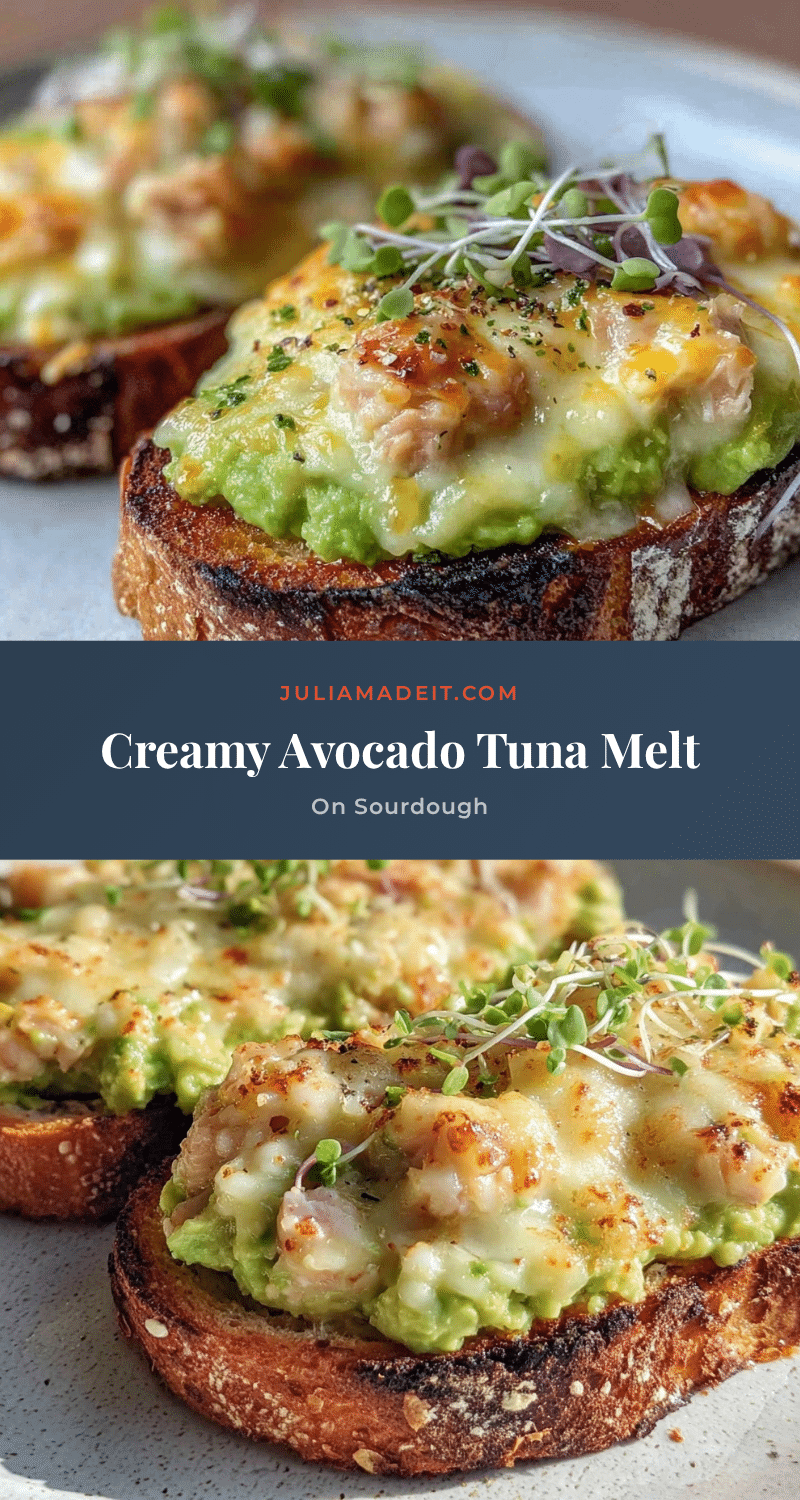 creamy avocado tuna melt recipe