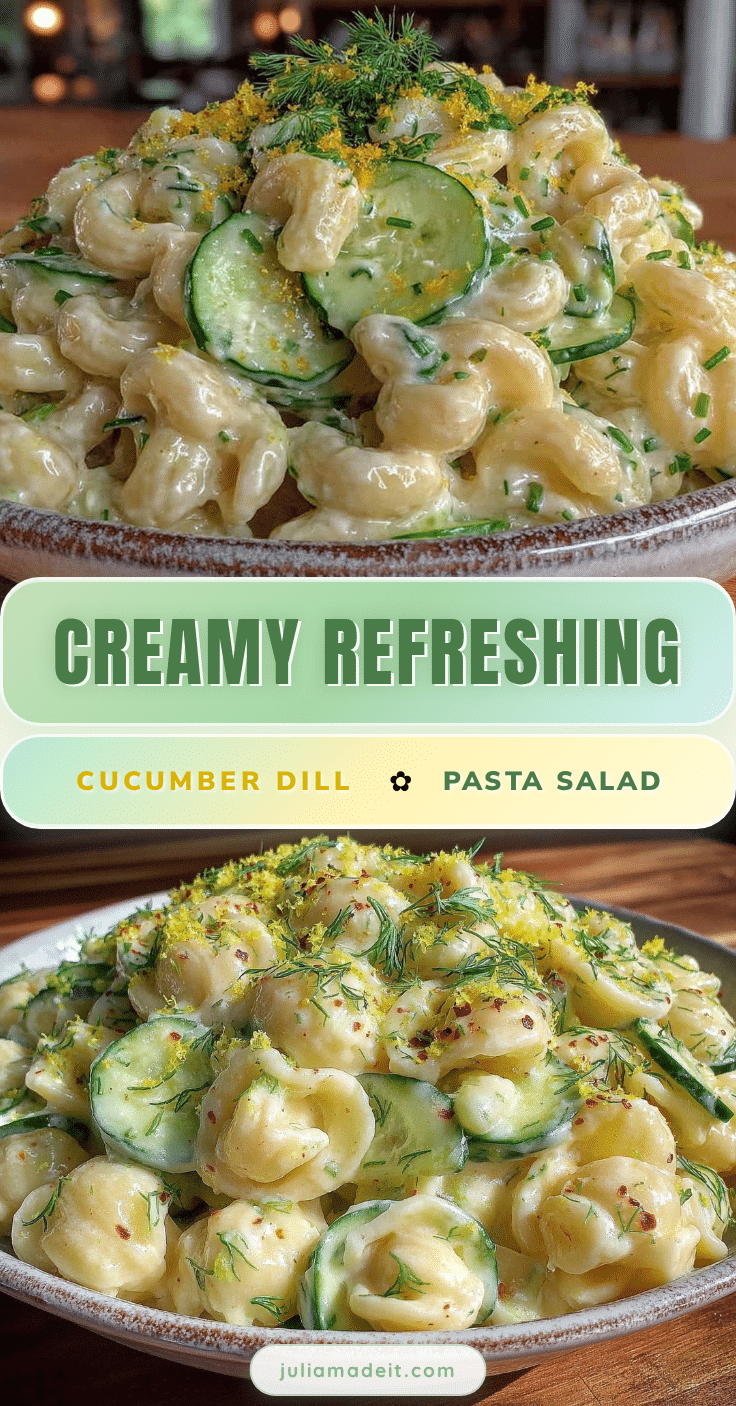 creamy cucumber dill pasta salad recipe