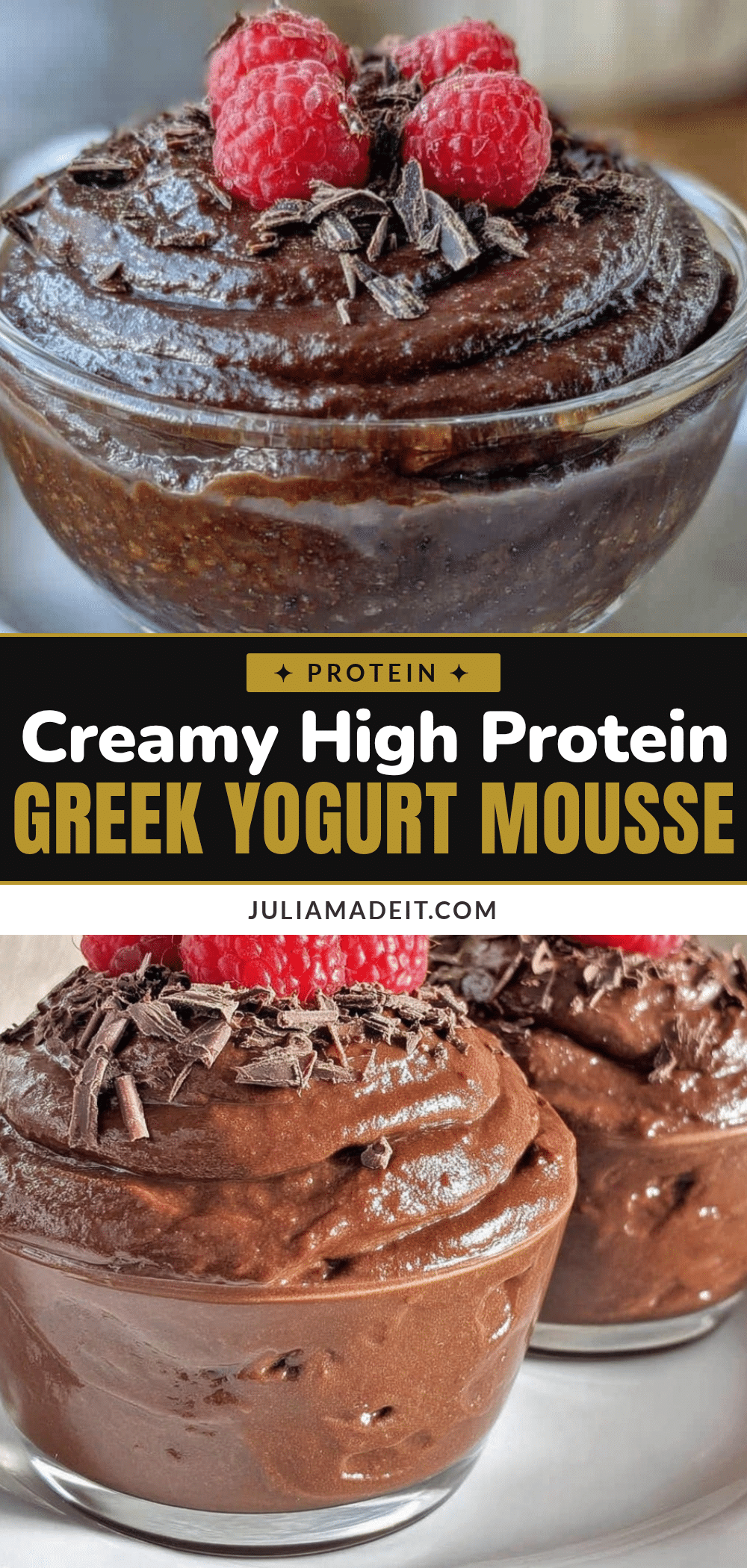 Creamy Greek yogurt chocolate mousse recipe
