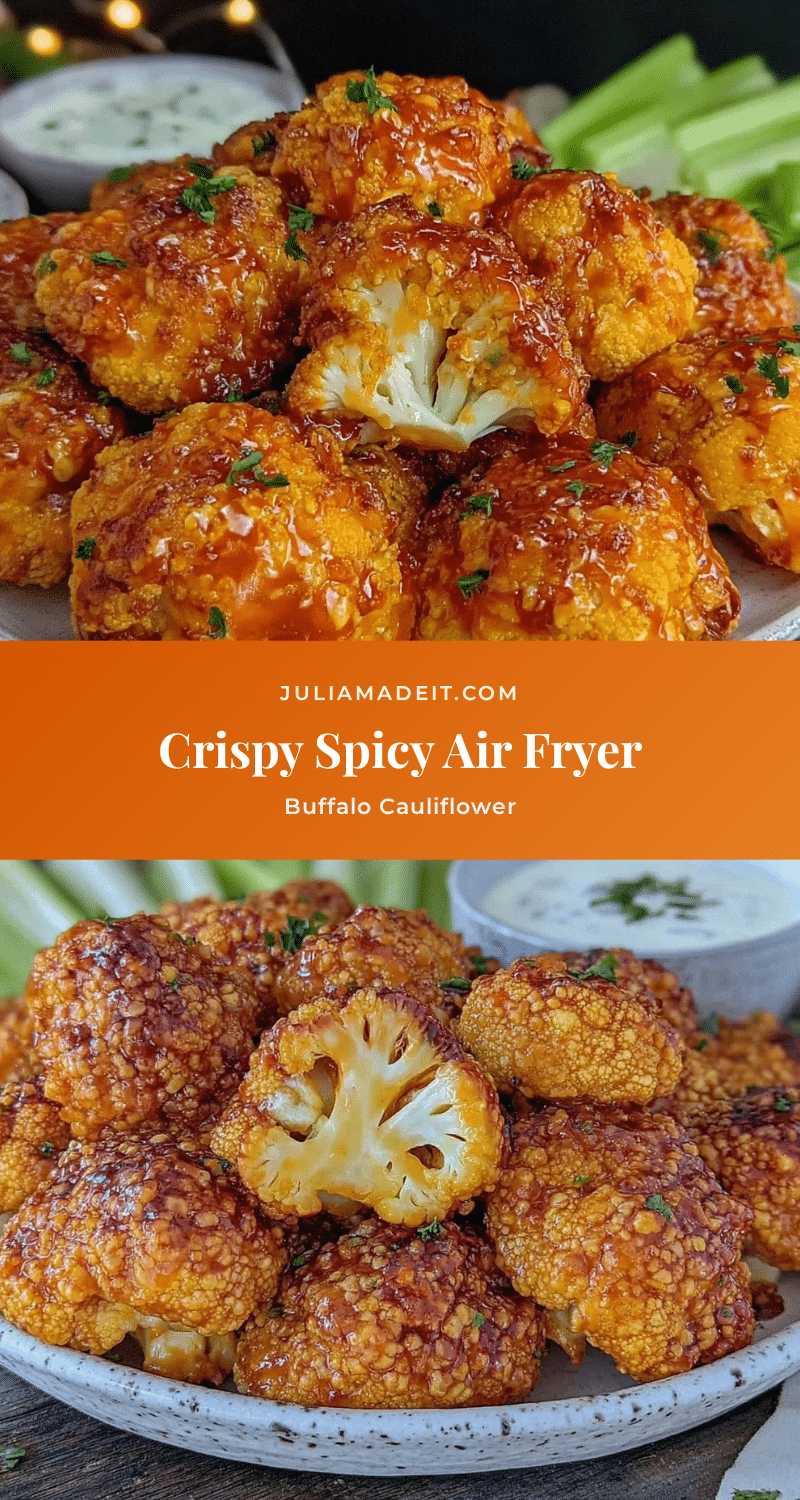 crispy air fryer buffalo cauliflower bites recipe