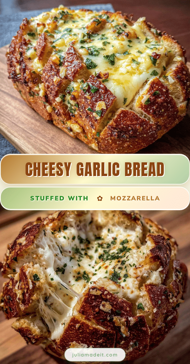 crispy cheese pull garlic bread recipe