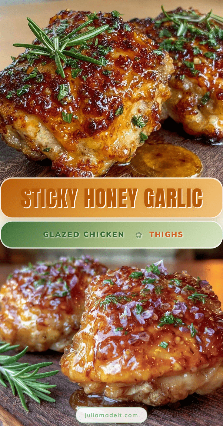 crispy honey garlic glazed chicken thighs recipe