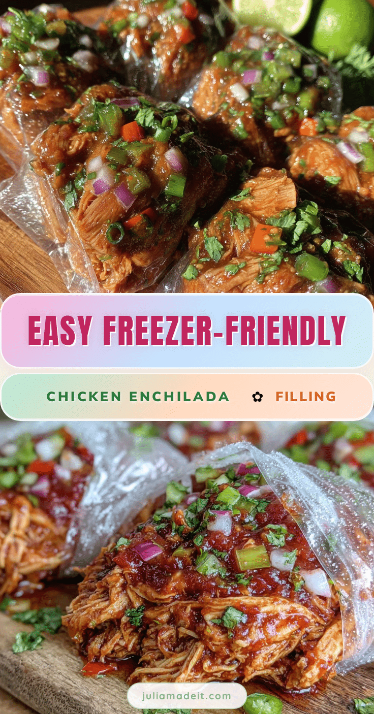 easy freezer-friendly chicken enchilada filling recipe