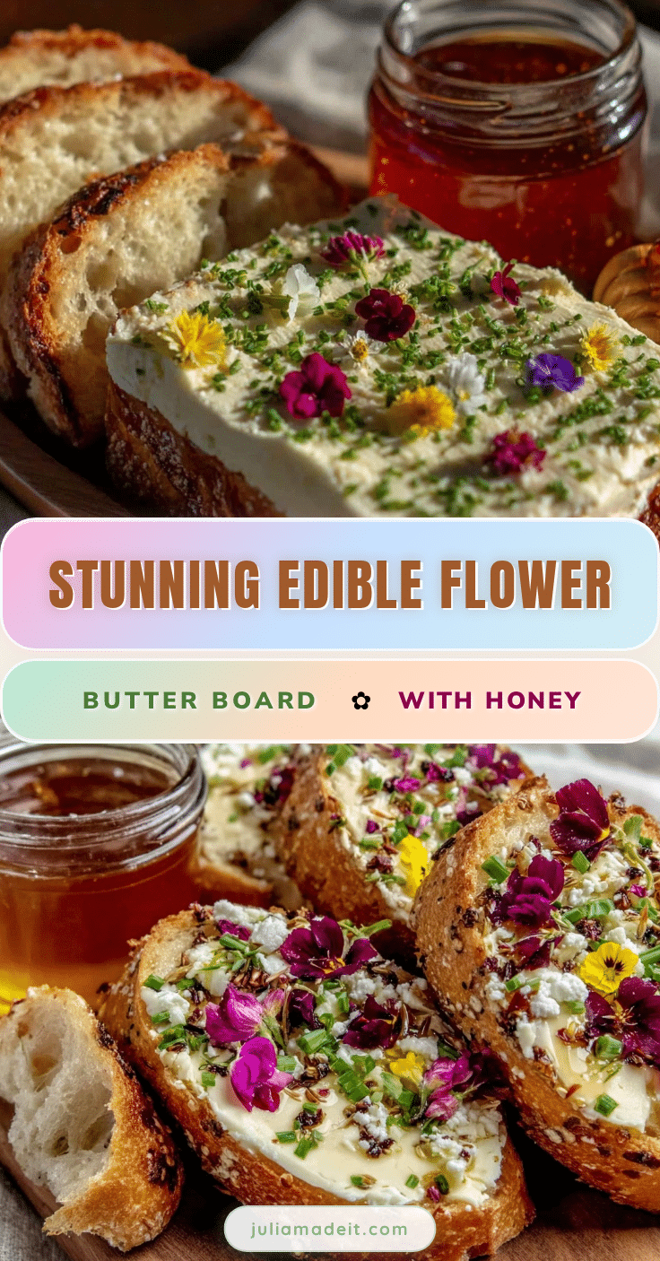 edible flower butter board recipe