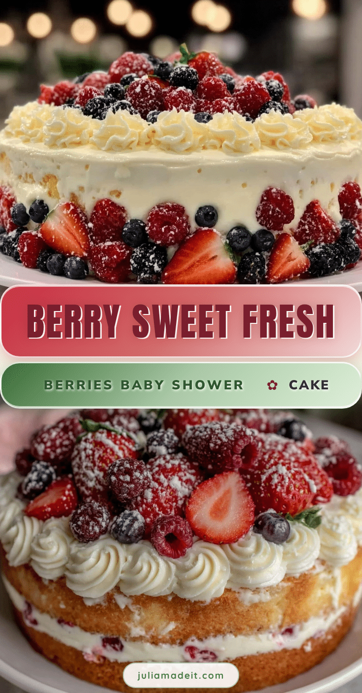 fresh berry baby shower cake recipe