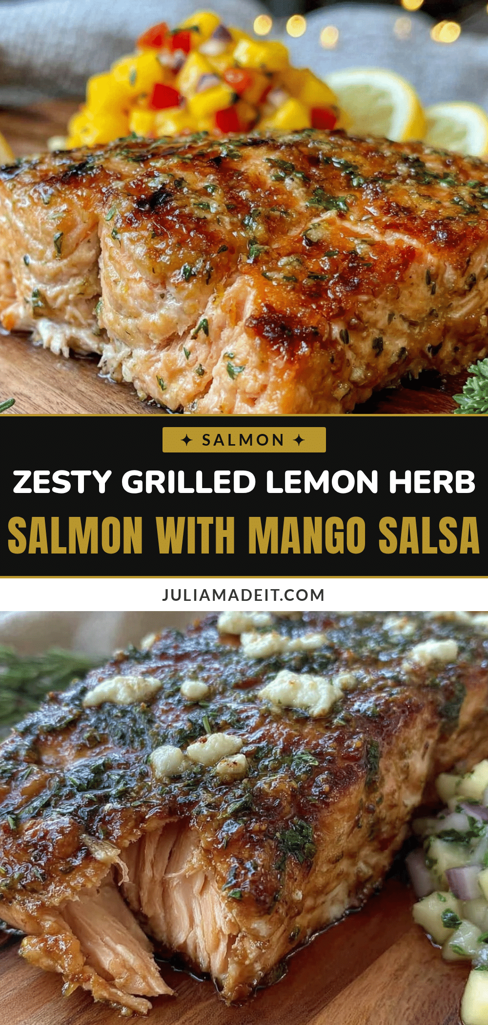 fresh grilled lemon herb salmon recipe