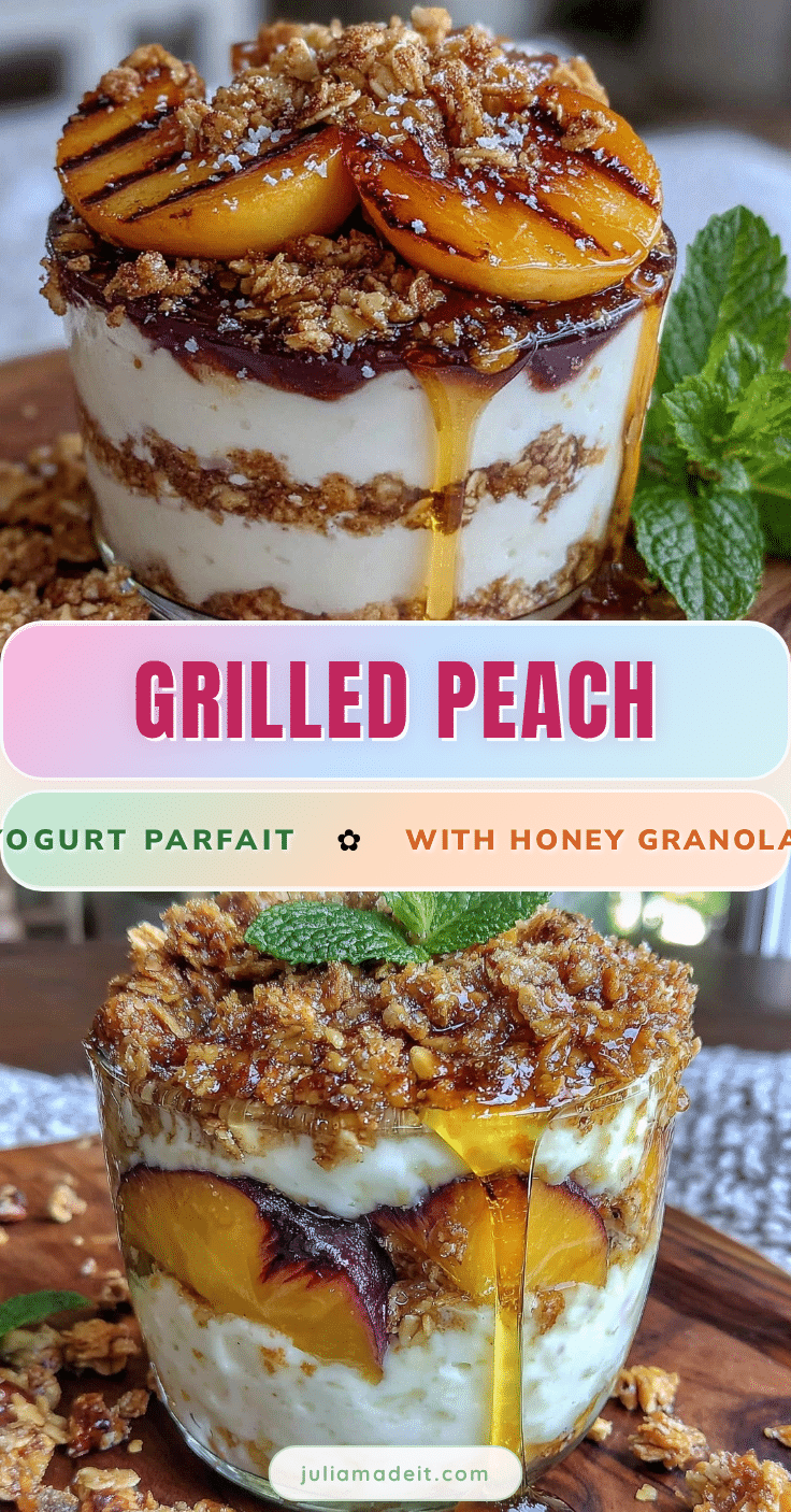 fresh grilled peach yogurt parfait recipe