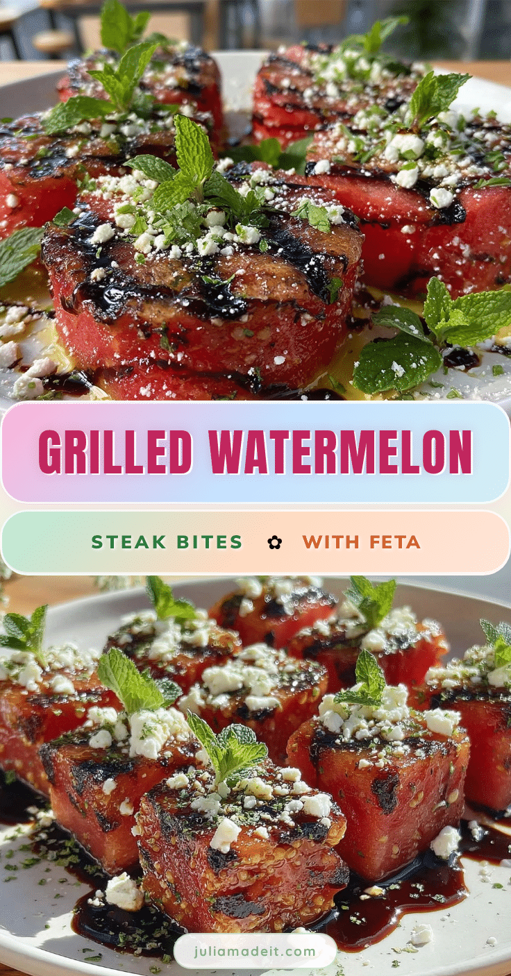 fresh grilled watermelon steak bites recipe
