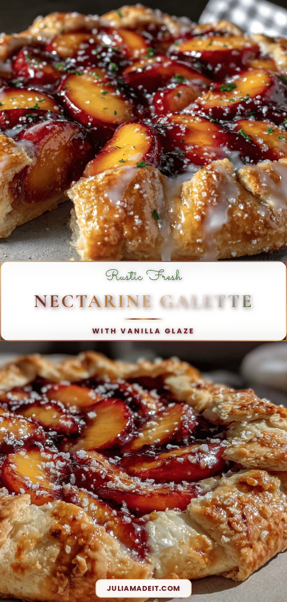 fresh rustic nectarine galette recipe
