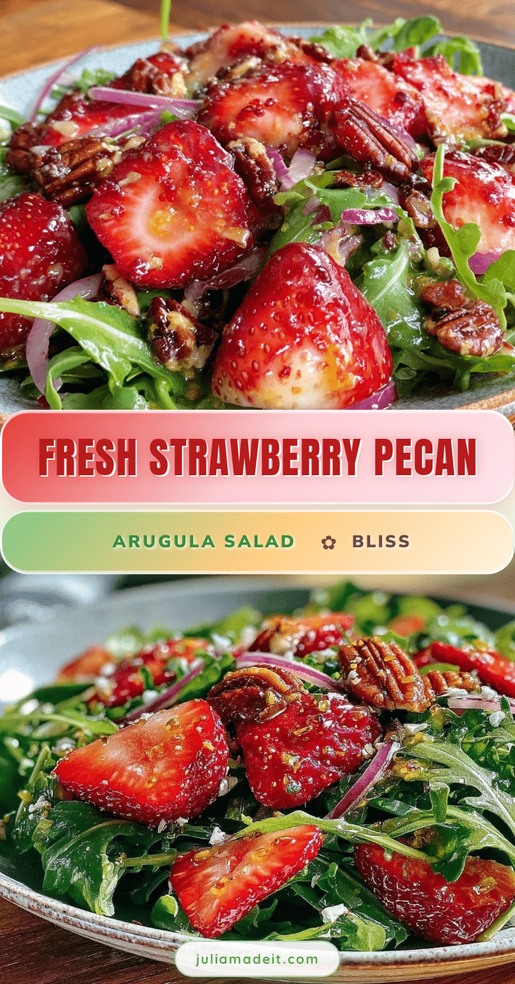 fresh strawberry pecan arugula salad recipe