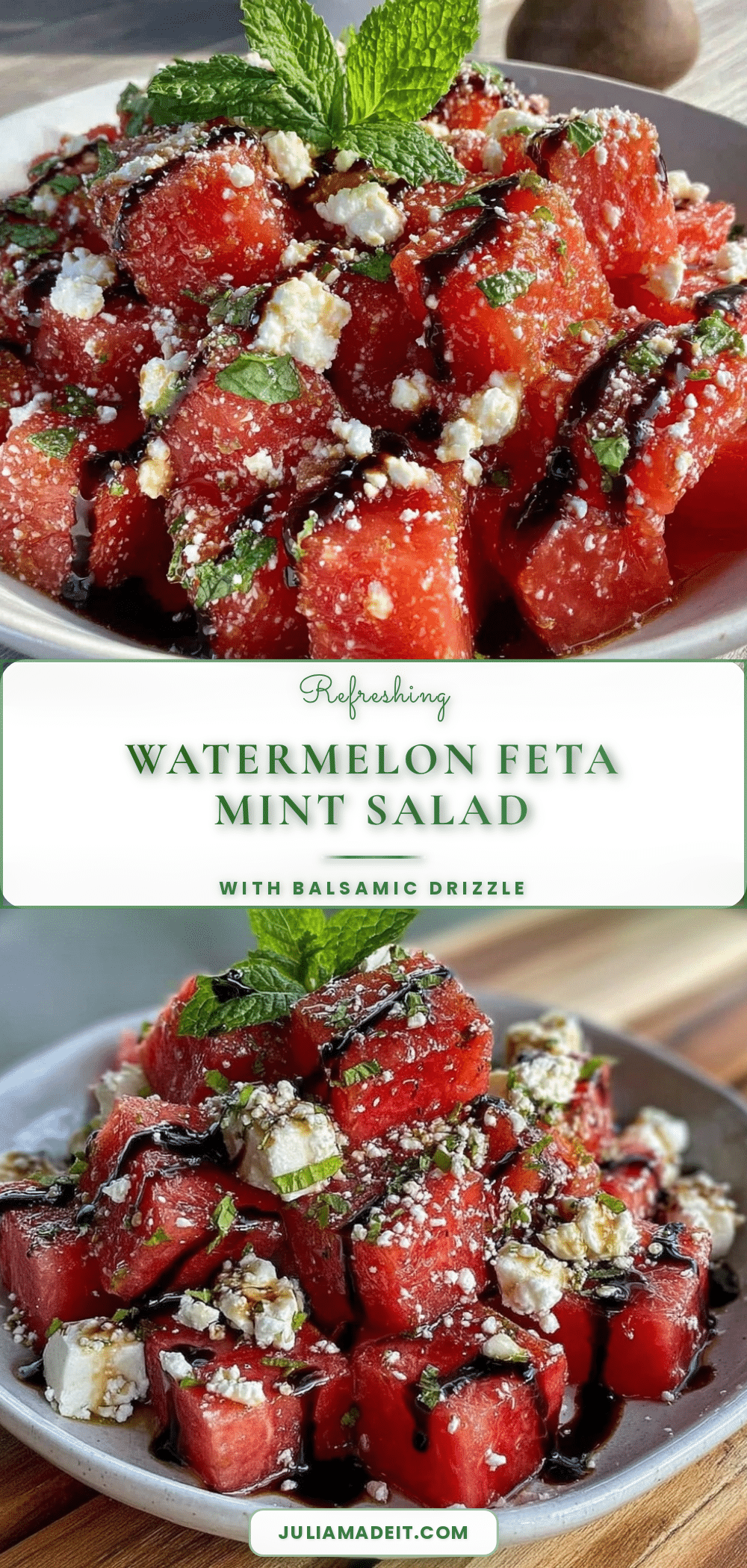 fresh watermelon feta mint salad recipe