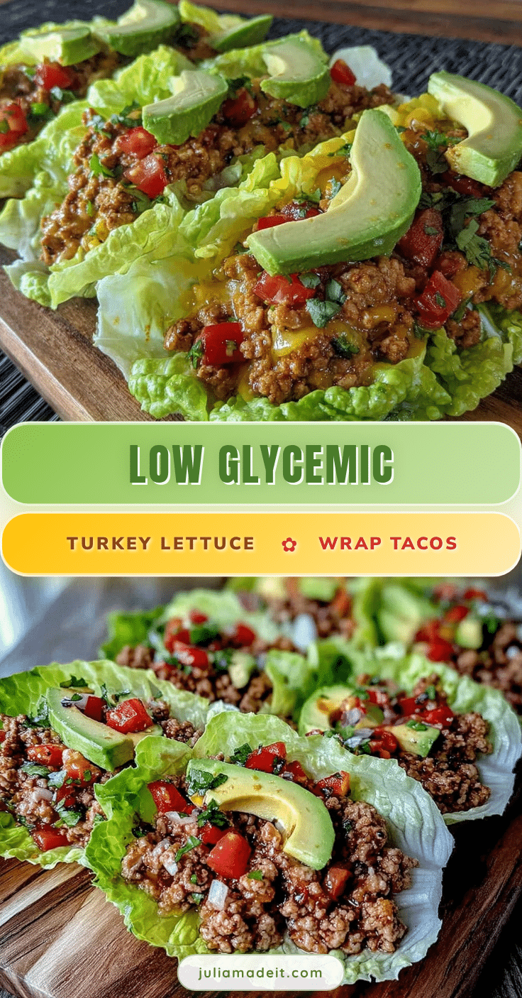 healthy low glycemic turkey lettuce wrap tacos recipe