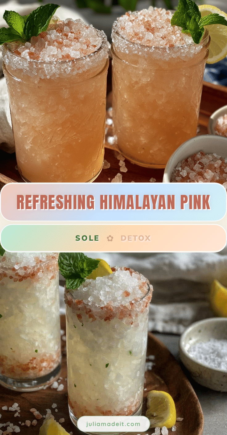 Himalayan pink salt sole water recipe