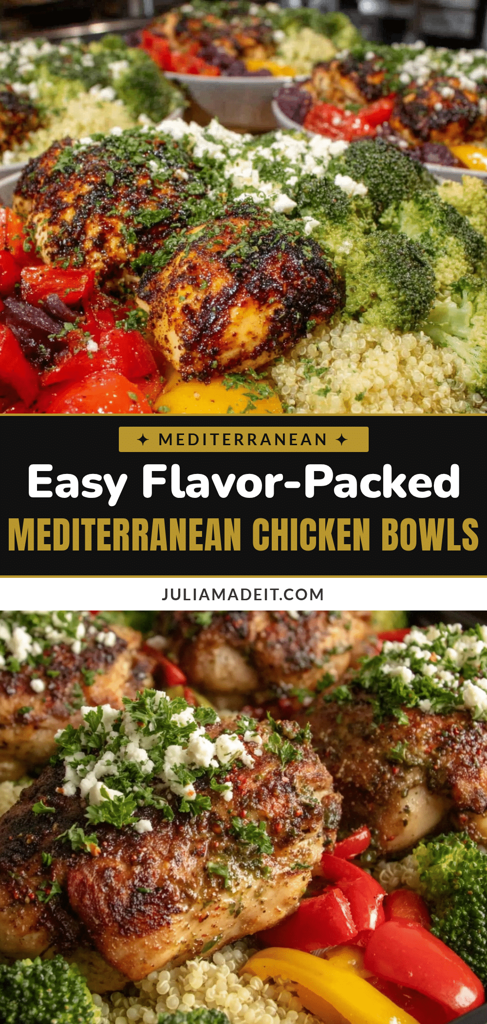 Mediterranean chicken meal prep bowls recipe