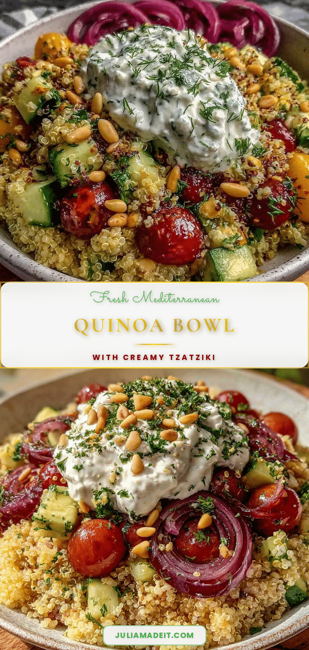 Mediterranean quinoa bowl recipe