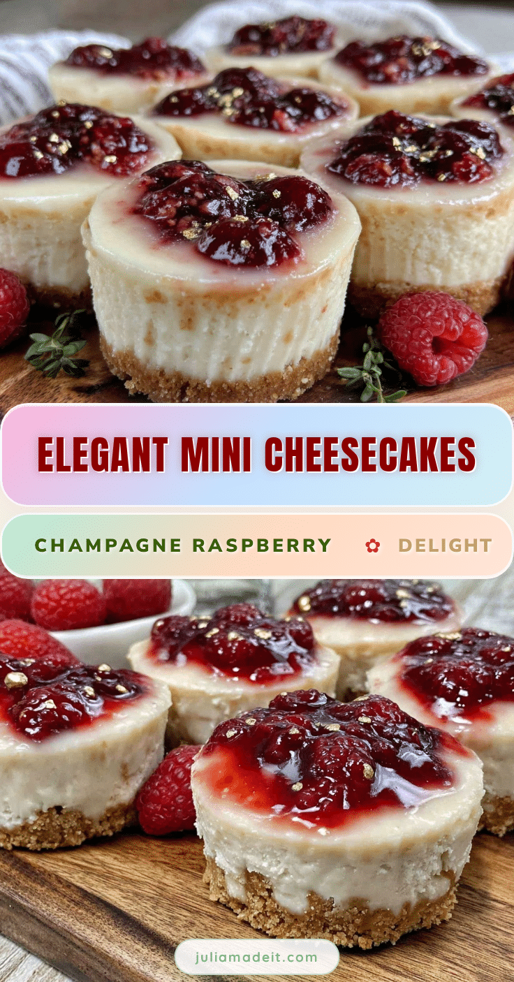 mini champagne raspberry cheesecakes recipe