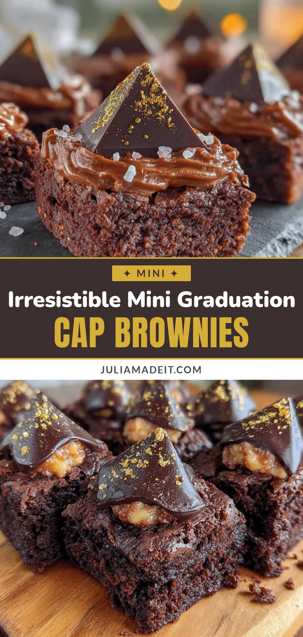 mini graduation cap brownies recipe