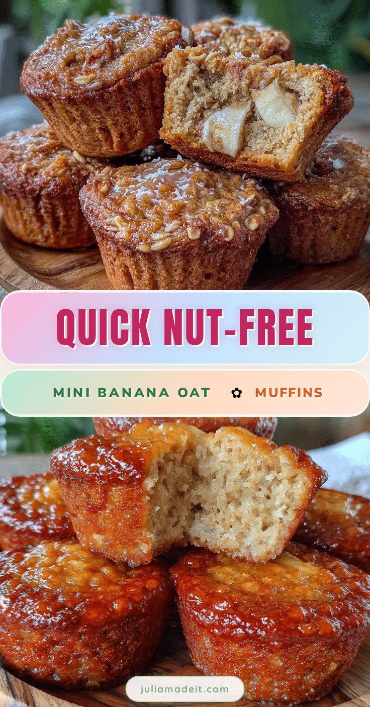 nut-free mini banana oat blender muffins recipe
