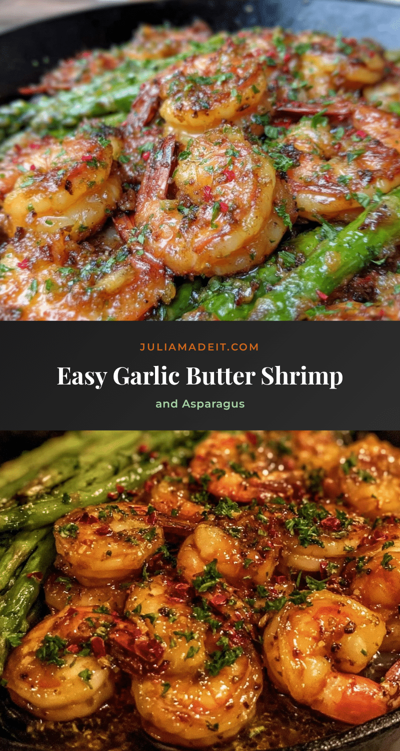 one-pan garlic butter shrimp and asparagus recipe