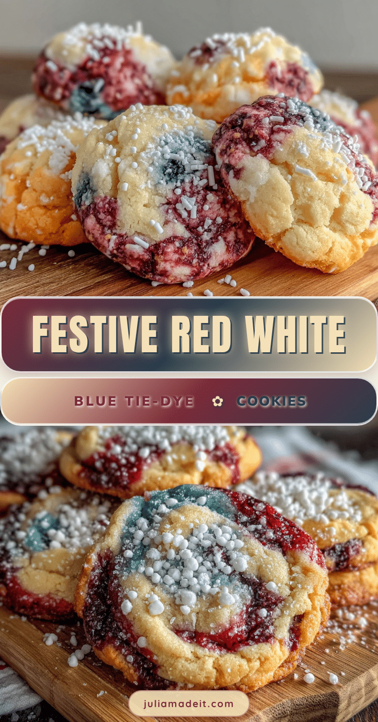 red white and blue tie-dye sugar cookies recipe