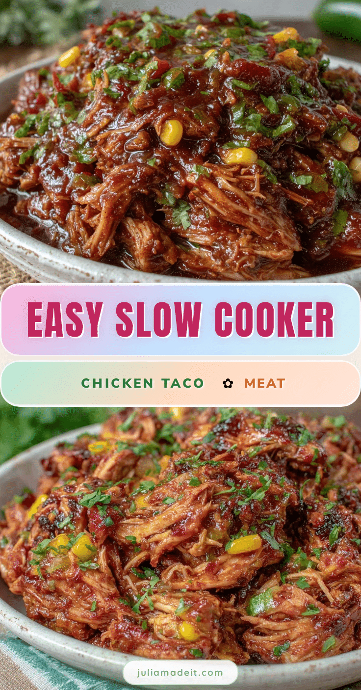 slow cooker chicken taco meat recipe