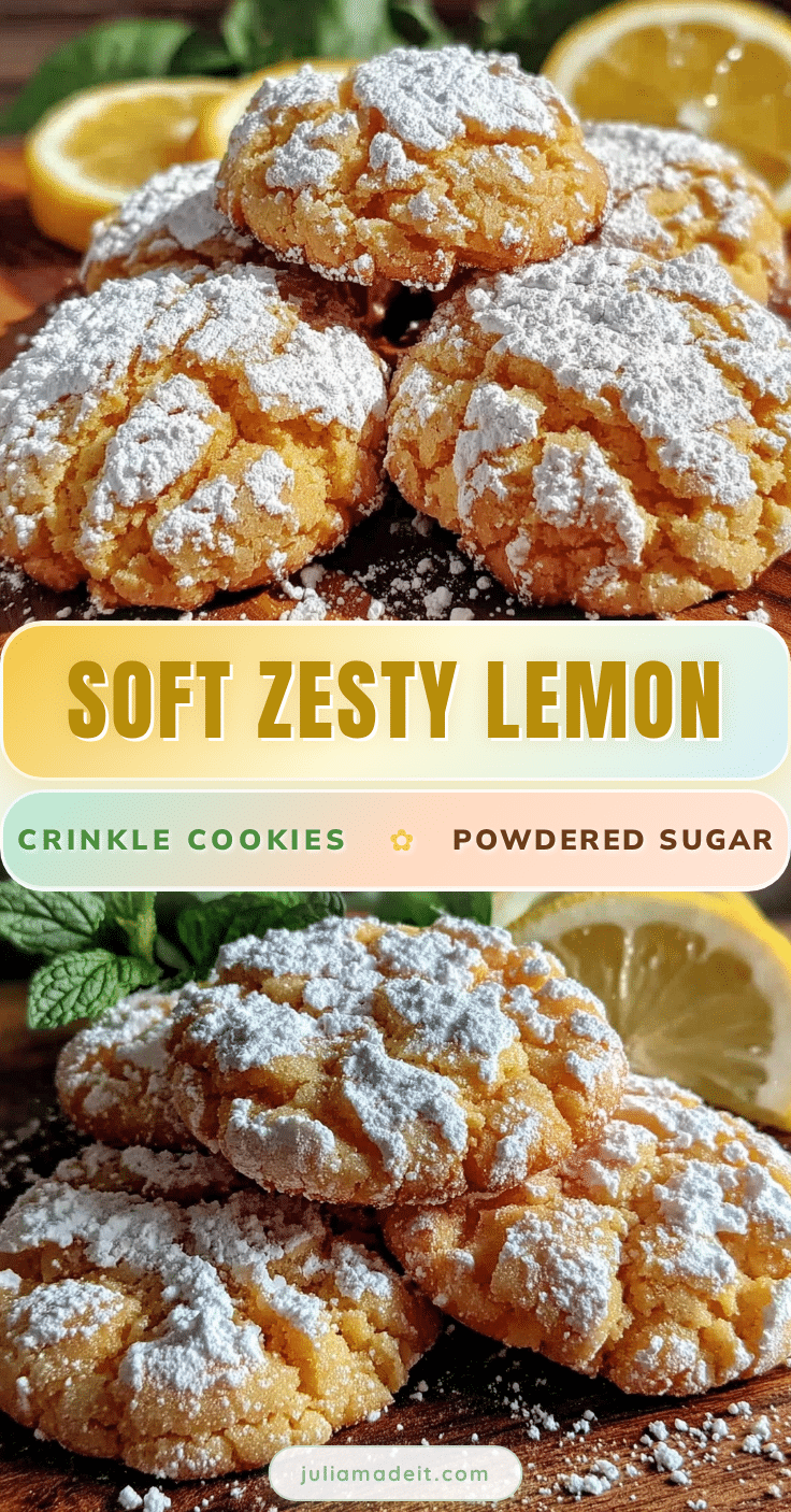 soft lemon crinkle cookies recipe