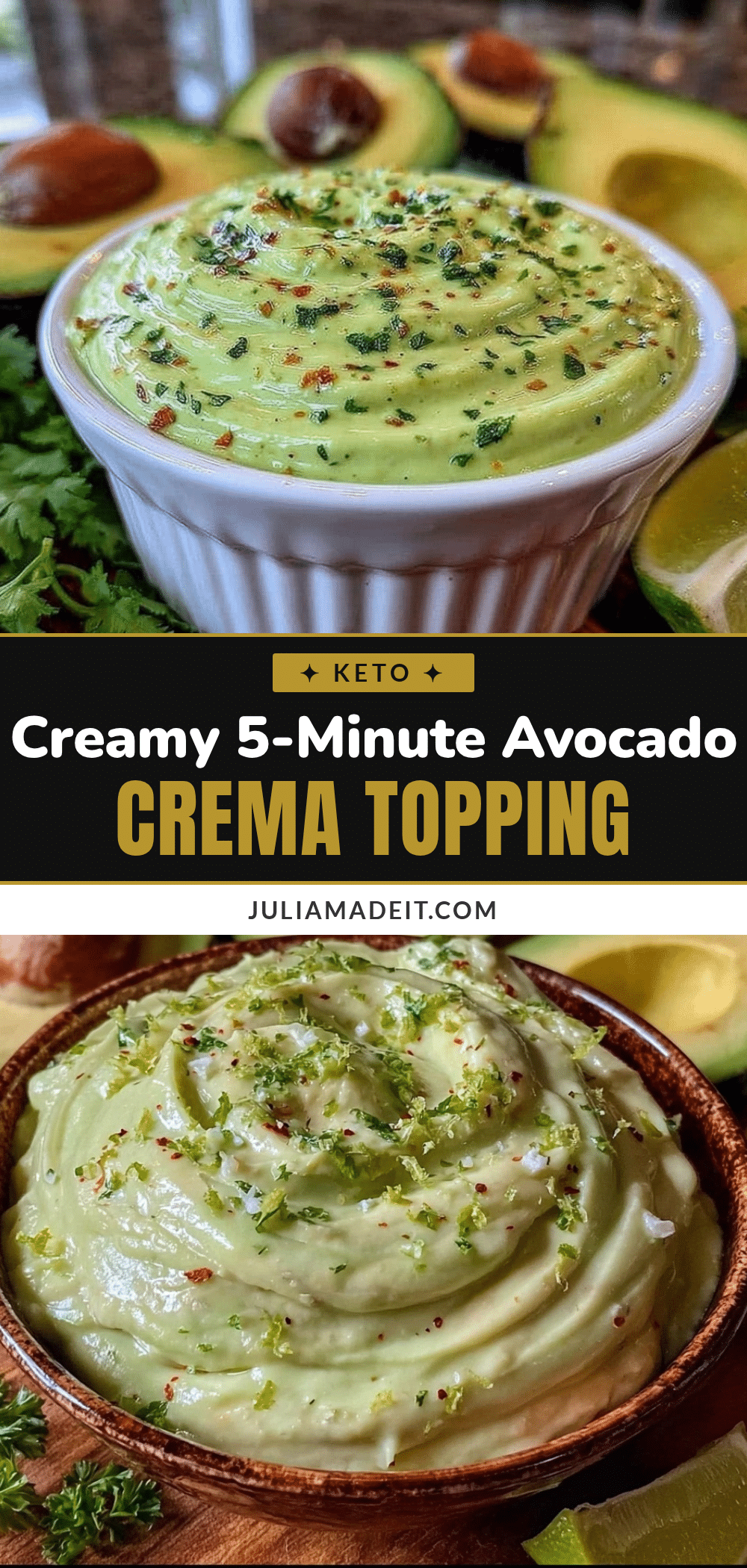 avocado crema taco topping recipe