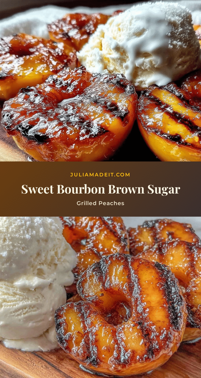 bourbon brown sugar grilled peaches recipe