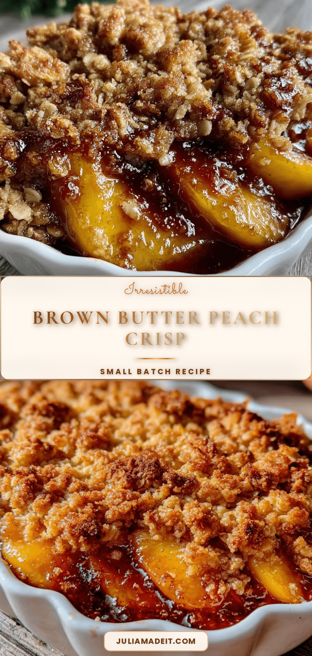 brown butter peach crisp recipe