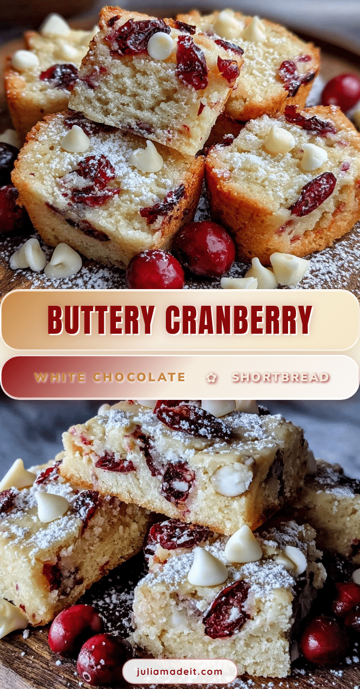 buttery cranberry white chocolate shortbread recipe