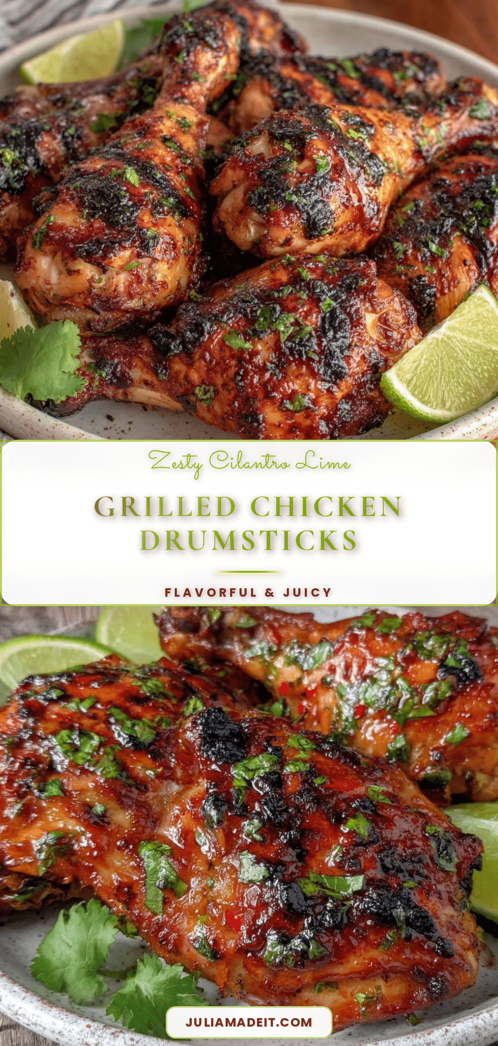 cilantro lime grilled chicken drumsticks recipe