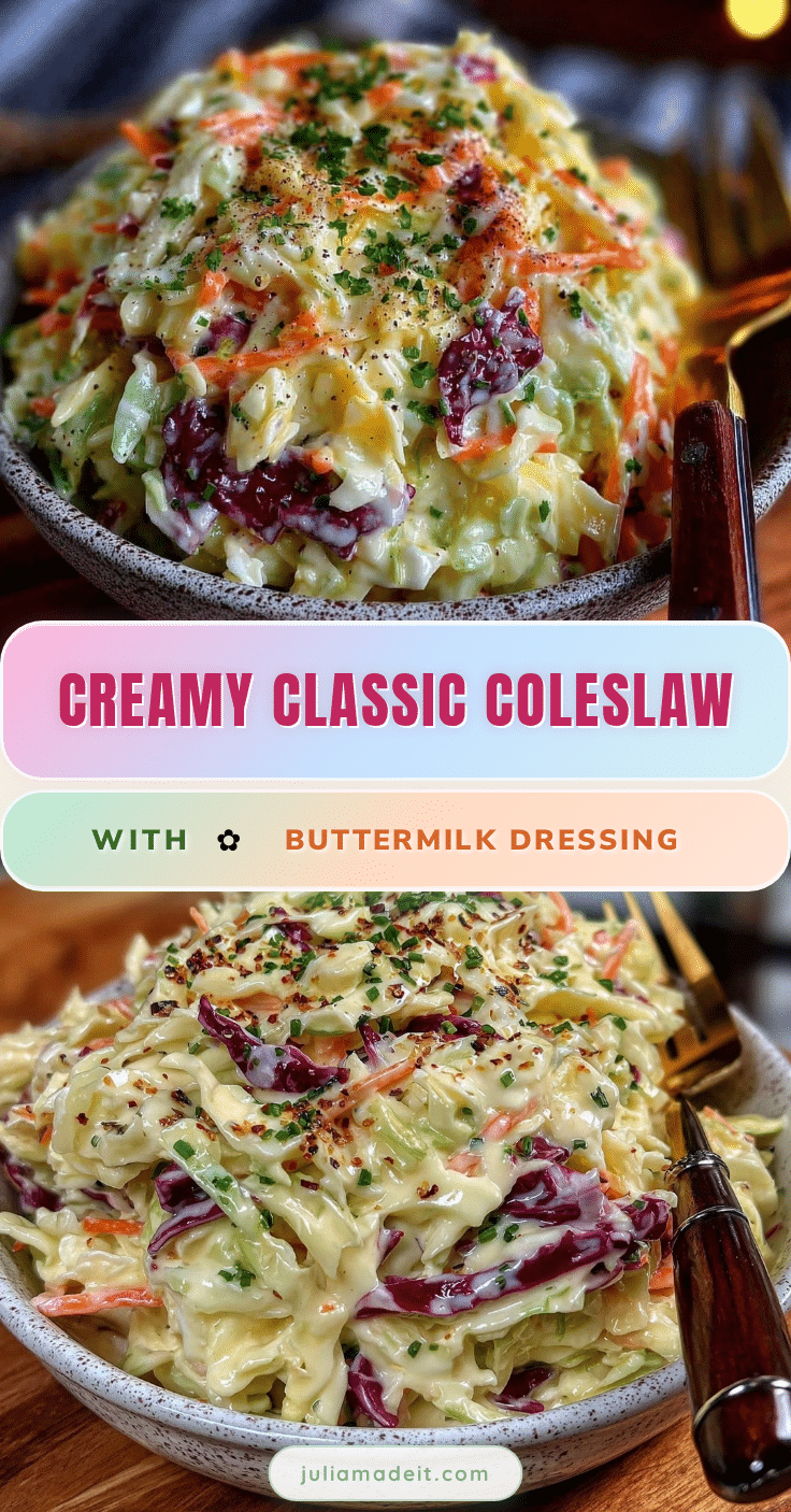 creamy classic coleslaw with buttermilk dressing recipe