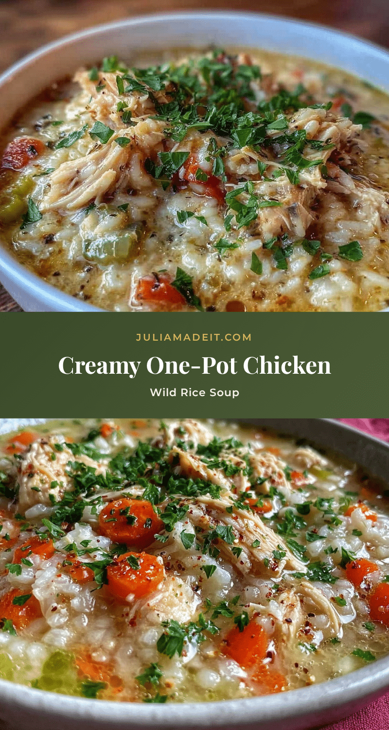 creamy one-pot chicken and wild rice soup recipe