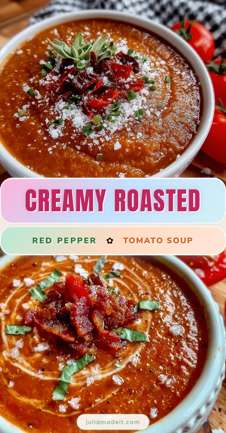 creamy roasted red pepper and tomato soup recipe