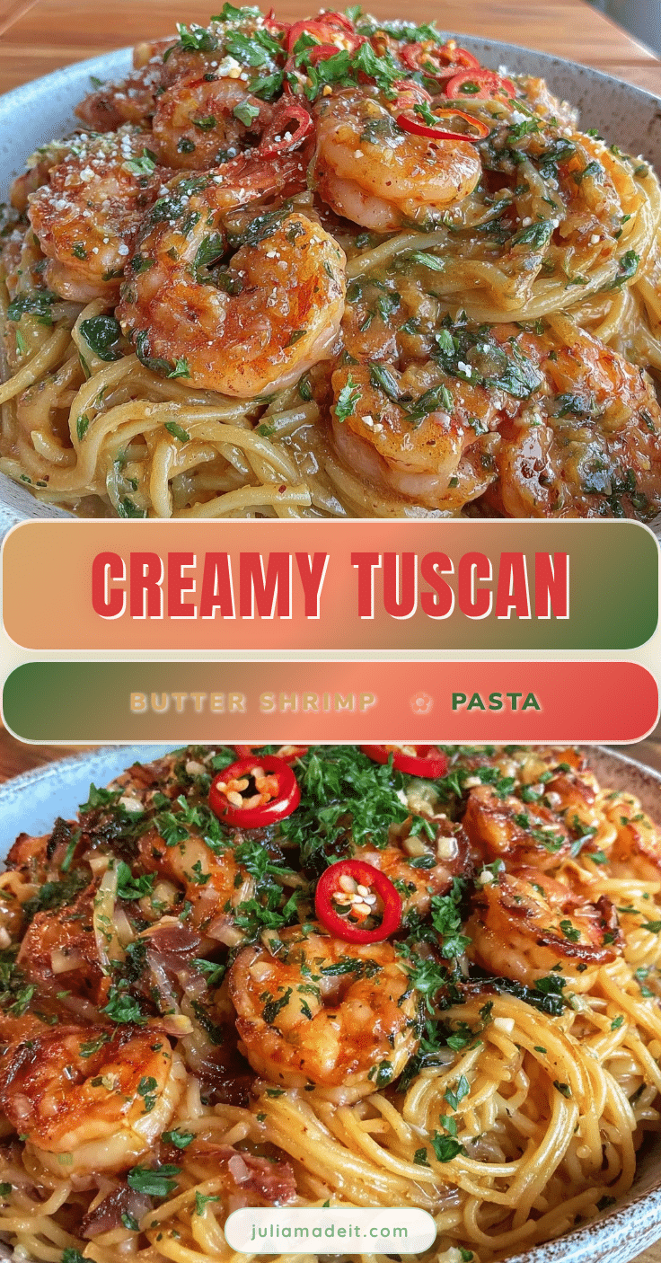 creamy tuscan butter shrimp pasta recipe