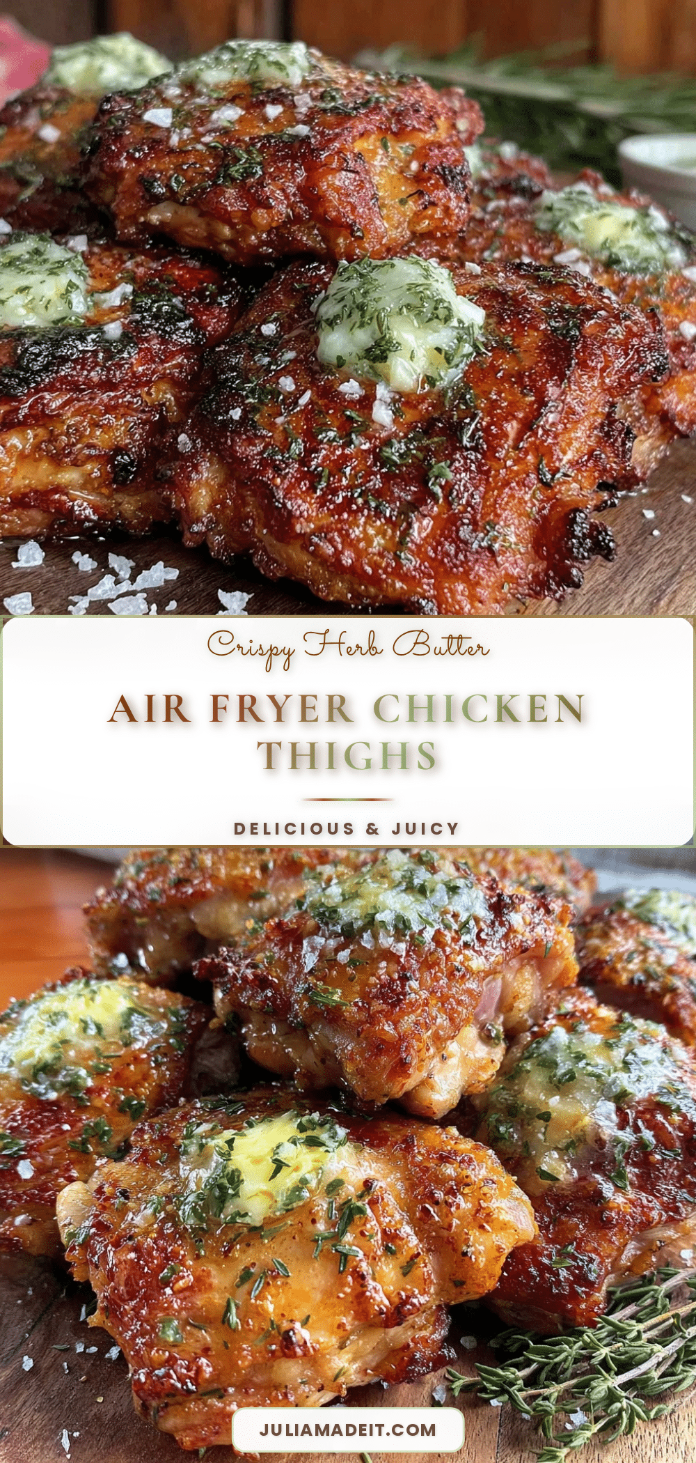 crispy air fryer chicken thighs recipe