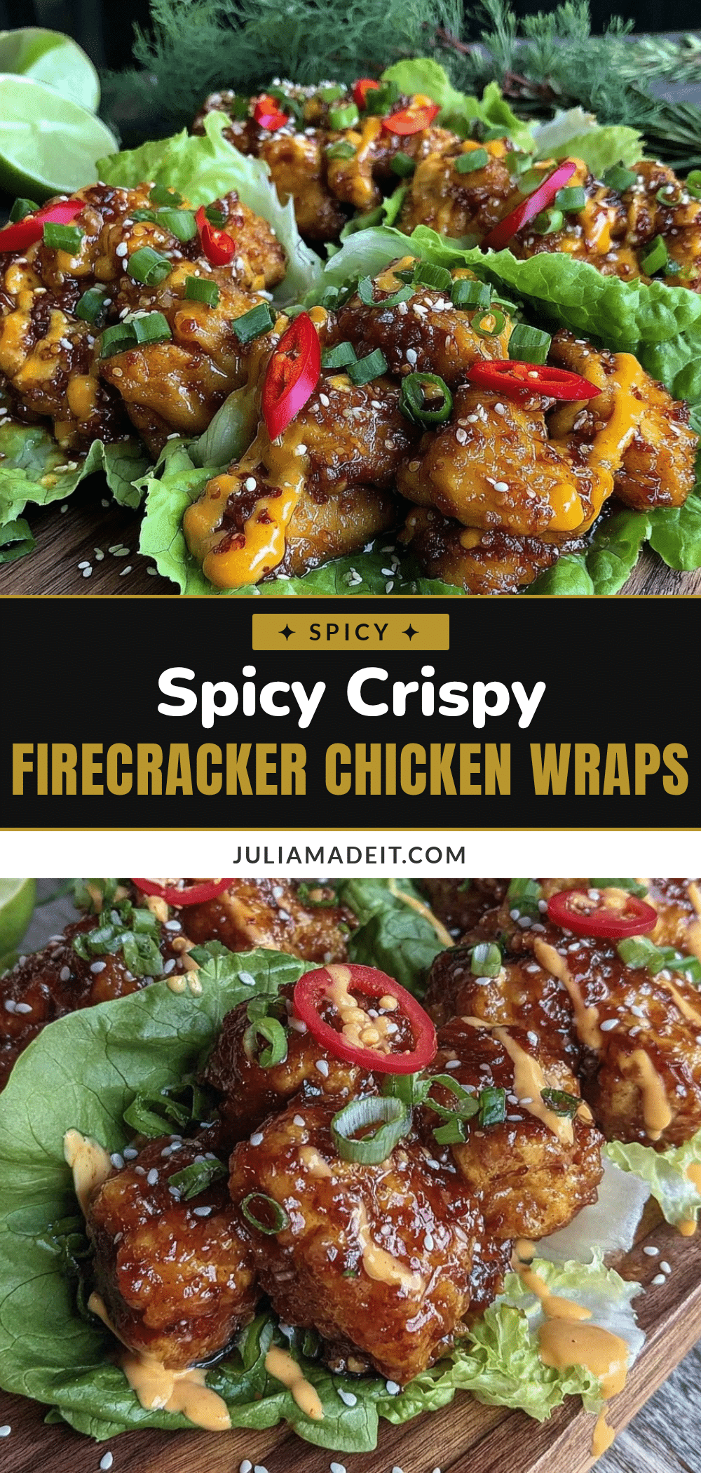 crispy firecracker chicken lettuce wraps recipe