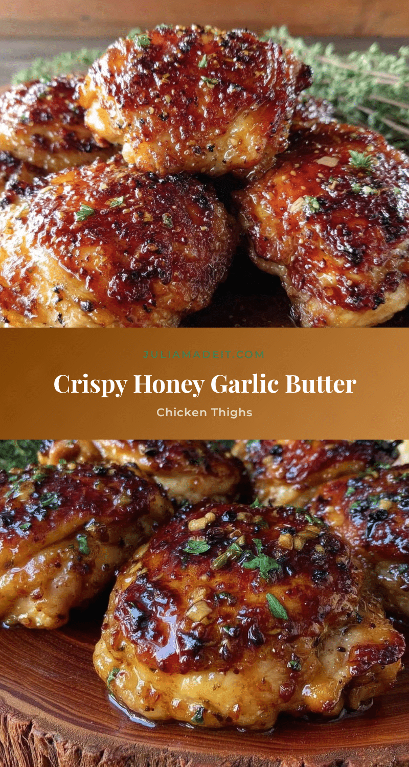 crispy honey garlic butter air fryer chicken thighs recipe